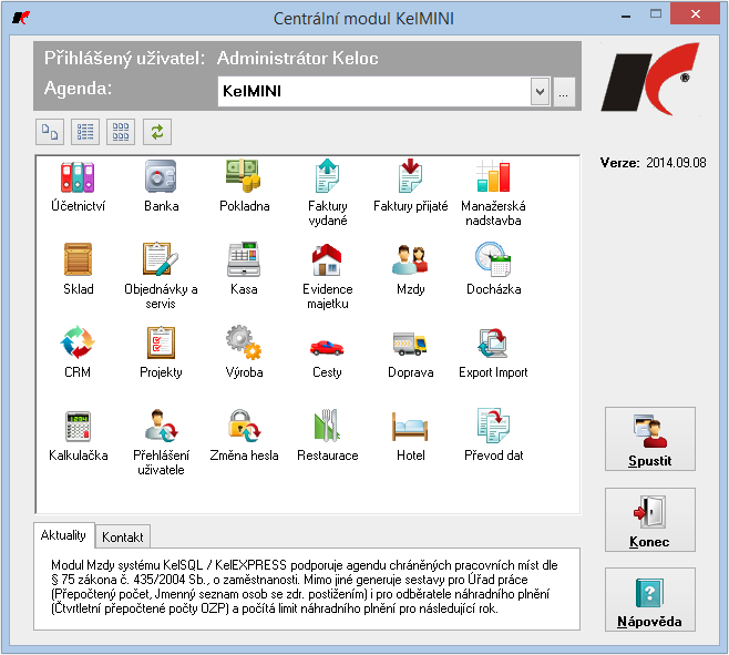 KelMINI - centrální modul